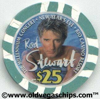Rio Hotel Rod Stewart Millennium $25 Casino Chip