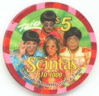 Rio The Scintas 2004 $5 Casino Chip 