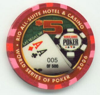 Las Vegas Rio Hotel World Series of Poker 2006 $5 Casino Chip