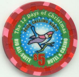 Rio 12 Days of Christmas 2004 $5 Casino Chip Set