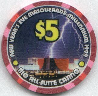 Rio Hotel The New Millennium $5 Casino Chip