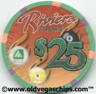 Las Vegas Riviera BCA Pool Tournament 2002 $25 Casino Chip 