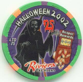 Riviera Halloween 2002 $25 Casino Chip