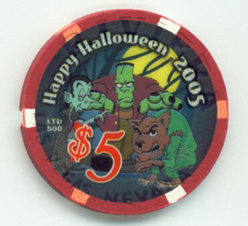 Riviera Halloween 2005 $5 Casino Chip