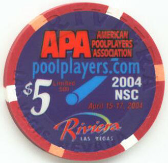 Riviera APA NSC Tournament 2004 $5 Casino Chip