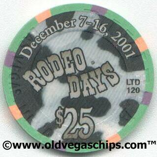 Las Vegas Riviera National Finals Rodeo 2001 $25 Casino Chips