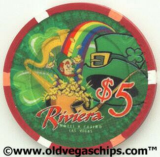 Riviera St. Patrick's Day 2003 $5 Casino Chip 
