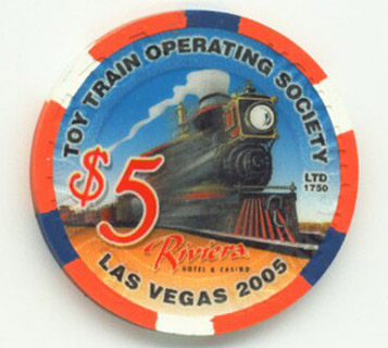 Riviera Toy Train $5 Casino Chip 