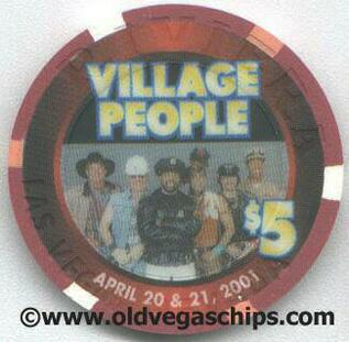 Riviera Village People 2001 $5 Casino Chip