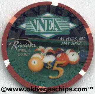 Las Vegas Riviera VNEA Pool Tournament 2002 $5 Chip
