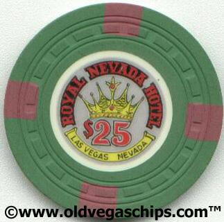 Las Vegas Royal Nevada Hotel $25 Casino Chip