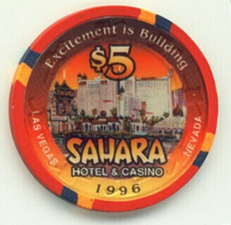 Sahara Hotel The Excitement is Building $5 Casino Chip