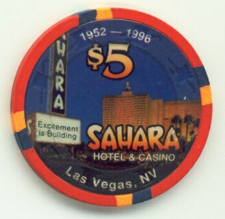 Sahara Hotel The Excitement is Building $5 Casino Chip