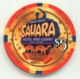 Sahara 50th Golden Anniversary $5 Casino Chip