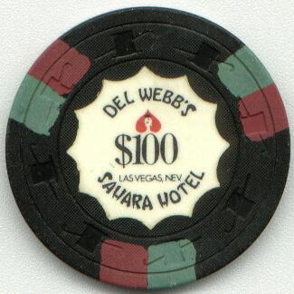 Las Vegas Del Webb's Sahara Casino $100 Poker Chip