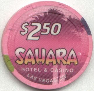 Las Vegas Sahara Hotel $2.50 Casino Chip