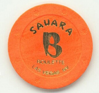 Las Vegas Sahara Hotel Orange Roulette Casino Chip