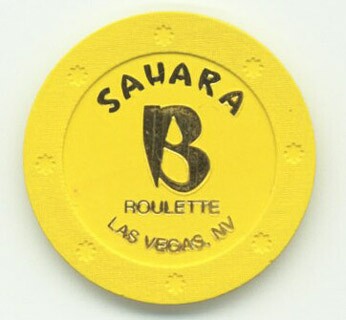 Las Vegas Sahara Hotel Yellow Roulette Casino Chip