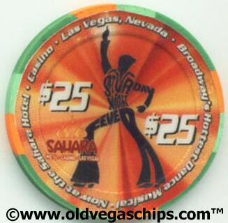 Las Vegas Sahara Hotel Saturday Night Fever $25 Casino Chip