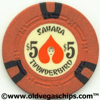 Las Vegas Sahara Thunderbird Casino $5 Casino Chip