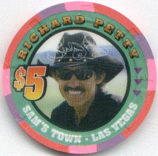 Las Vegas Sam's Town Richard Petty 2001 $5 Casino Chip 