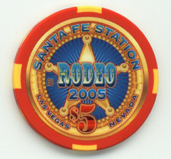 Santa Fe Station Rodeo 2005 $5 Casino Chip