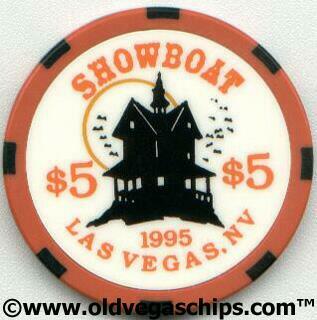 Showboat Hotel Nevada Day 1995 $5 Casino Chip