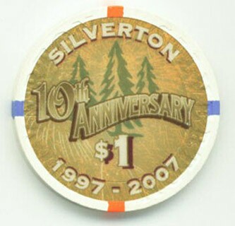 Silverton Casino 10th Anniversary 2007 $1 Casino Chip