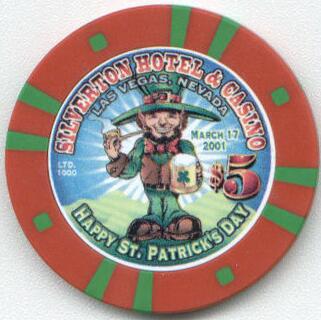 Las Vegas Silverton St. Patrick's Day 2001 $5 Casino Chip