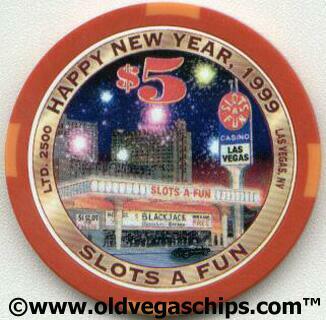 Slots A Fun New Year 1999 $5 Casino Chip