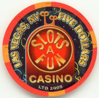 Slots A Fun Happy New Year 2005 $5 Casino Chip