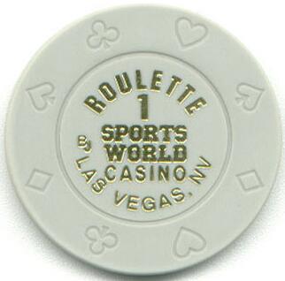 Las Vegas Sports World Casino Gray Roulette Casino Chip