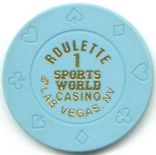 Las Vegas Sports World Casino Blue Roulette Casino Chip