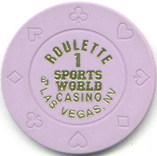 Las Vegas Sports World Casino Purple Roulette Casino Chip