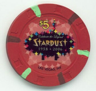 Stardust Celebrate the Legend $5 Casino Chip