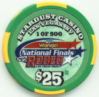 Stardust National Finals Rodeo 2003 $25 Casino Chip 