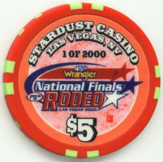 Stardust National Finals Rodeo 2003 $5 Casino Chip 