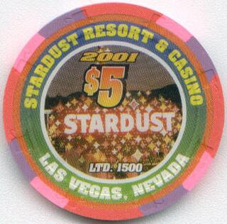 Stardust Richard Petty 2001 $5 Casino Poker Chip