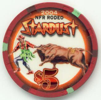 Stardust National Finals Rodeo Bull $5 Casino Chip