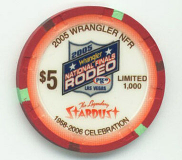 Stardust National Finals Rodeo 2005 $5 Casino Chip