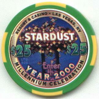 Stardust Millennium $25 Casino Chip