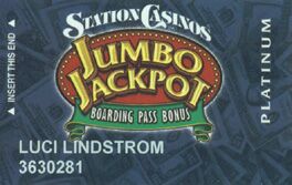 Station Casinos Jumbo Jackpot Platinum Slot Club Card