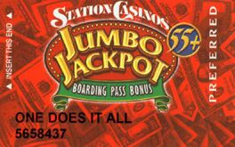 Station Casinos Jumbo Jackpot Slot Club Card 