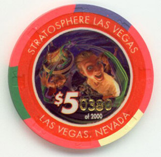 Las Vegas Stratosphere Tower Insanity $5 Casino Chip