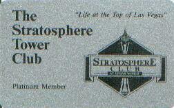 Stratosphere Tower Platinum Slot Club Card 