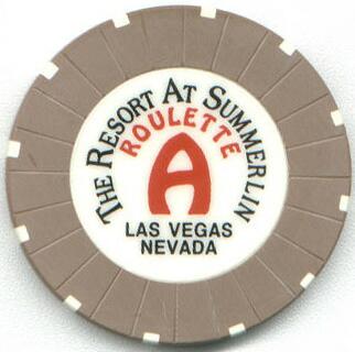 Las Vegas Resort at Summerlin Brown Roulette Casino Chip