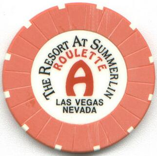 Resort at Summerlin Orange Roulette Casino Chip