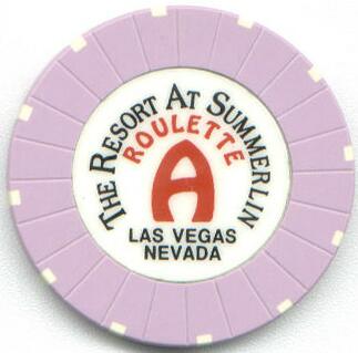 Las Vegas Resort at Summerlin Purple Roulette Casino Chip
