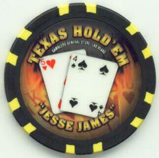 Texas Hold'em Jesse James Collectible Poker Chip