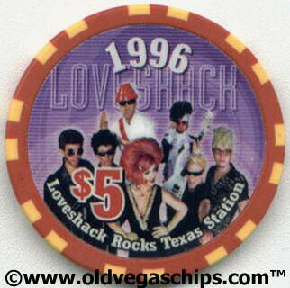 Las Vegas Texas Station Loveshack 1996 $5 Casino Chip 